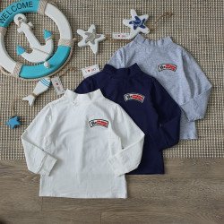 Áo cổ lọ cotton bé trai size 1-5 